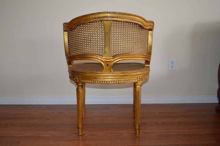 Louis XVI Style Gilded Side Chair 1