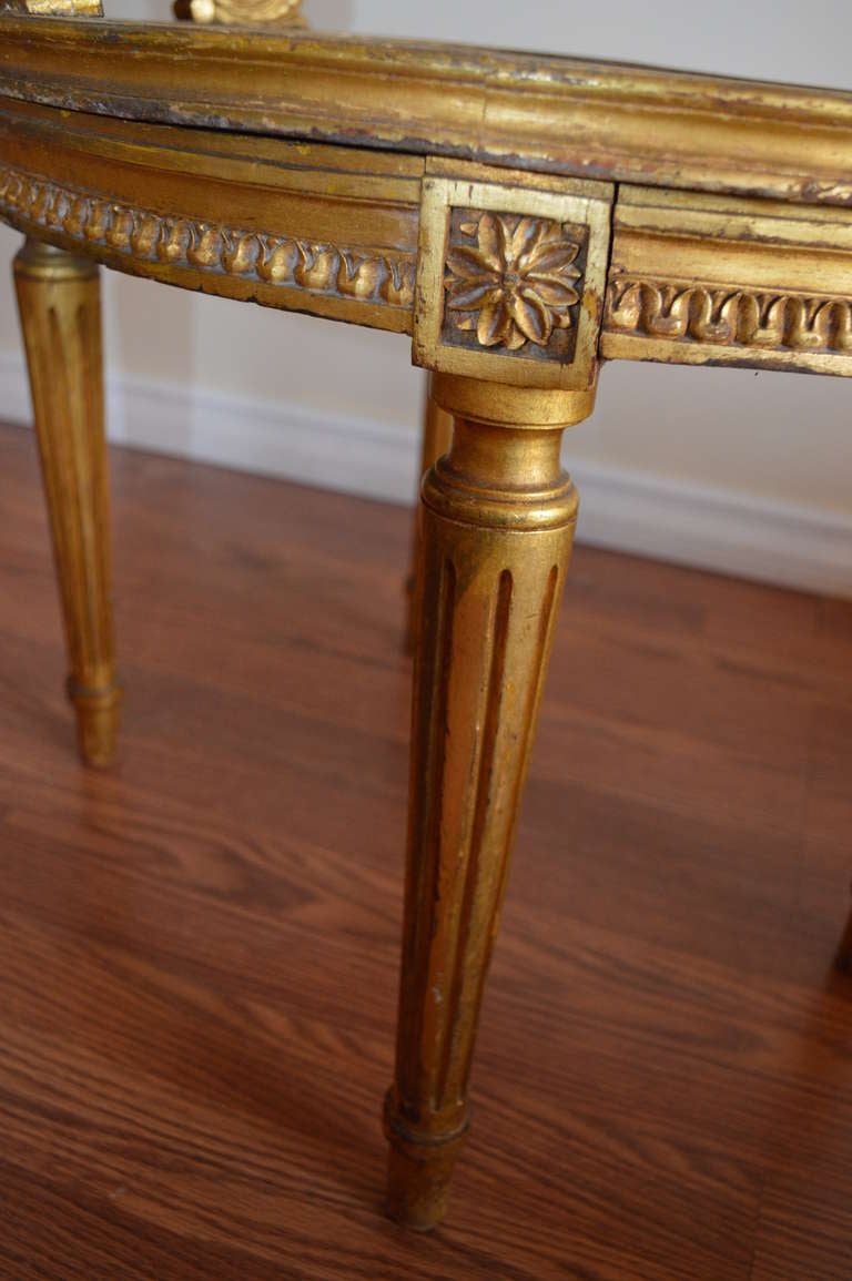 Louis XVI Style Gilded Side Chair 2