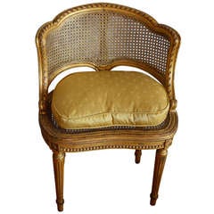 Louis XVI Style Gilded Side Chair