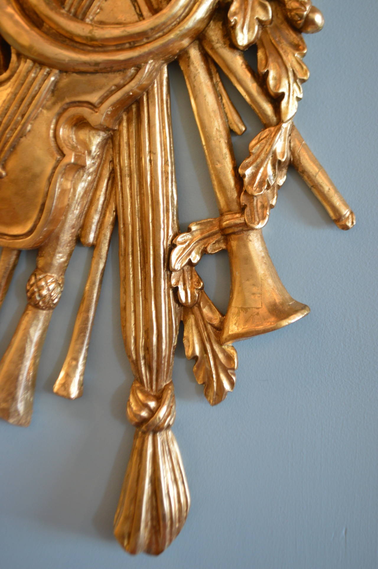 Pair of 19th Century Musical Theme Gilded Wall Ornaments 1