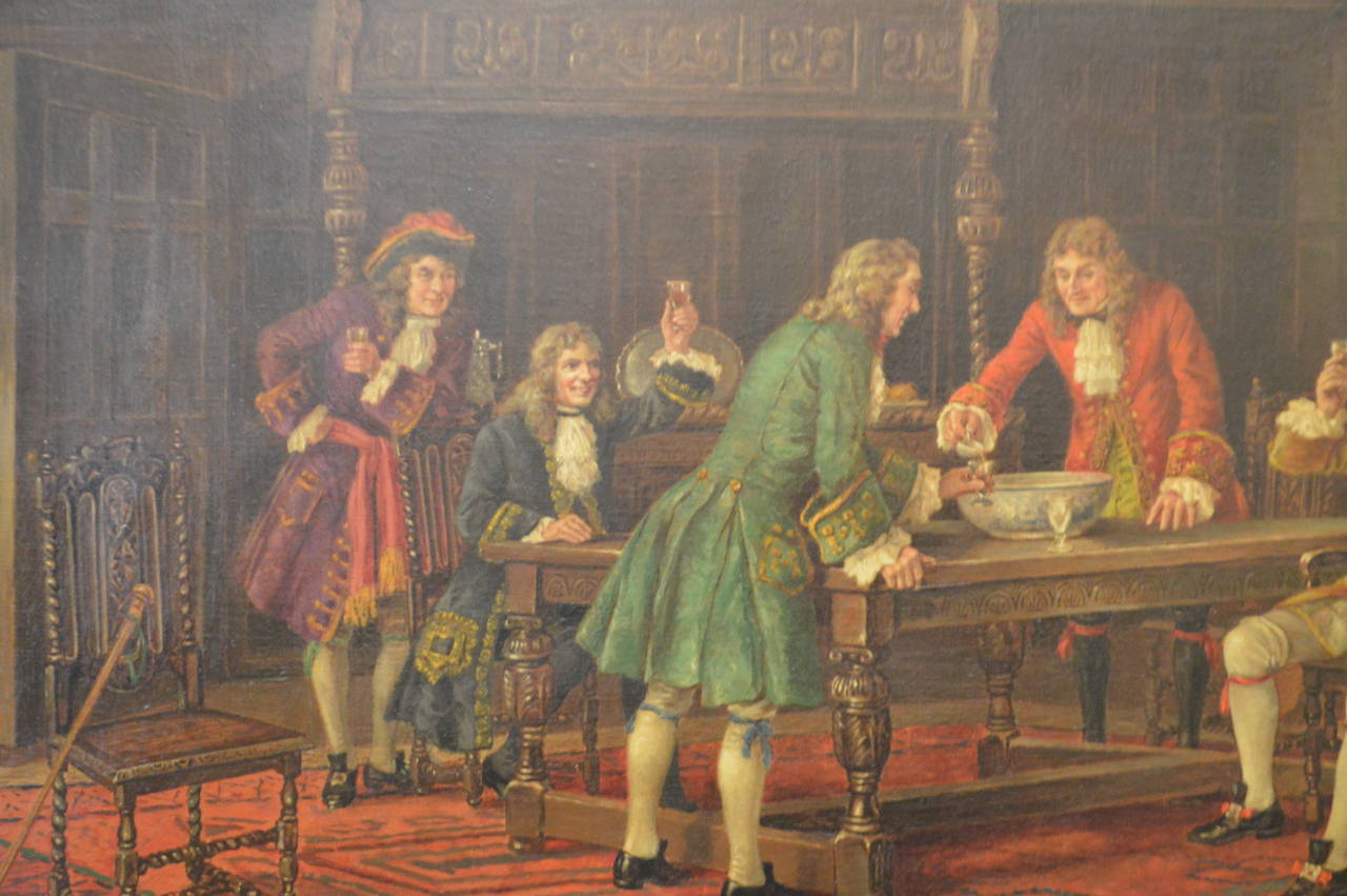 Oil painting on canvas, signed Charles Willis, British (1878-1963) could have been painted, circa 1930.
The frame is a gilded hand carve wooden frame in good condition.