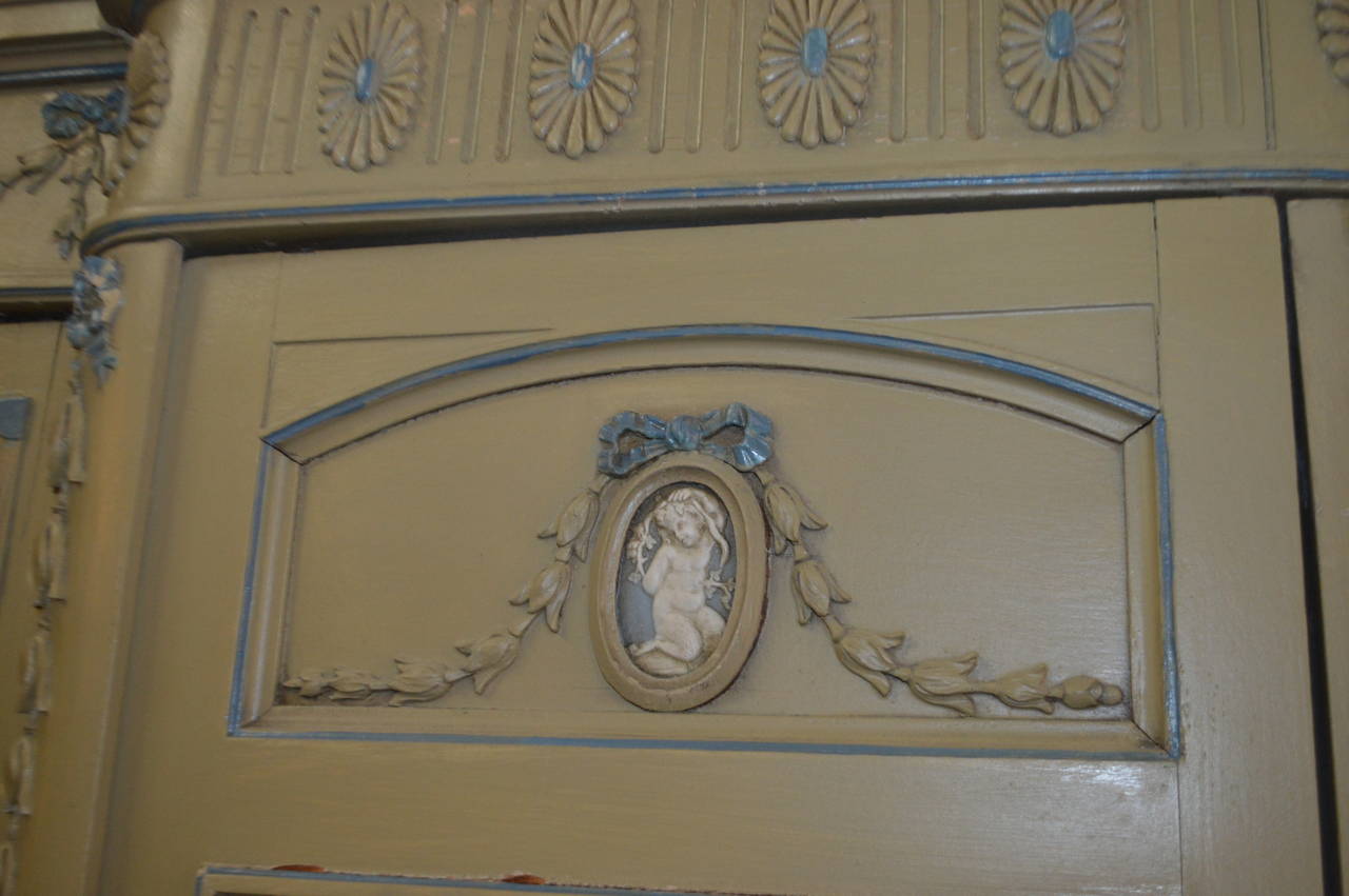 French Louis XVI Style Painted Armoire