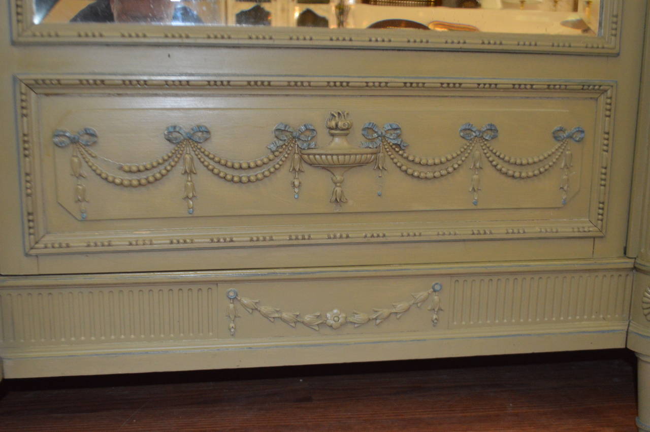 19th Century Louis XVI Style Painted Armoire