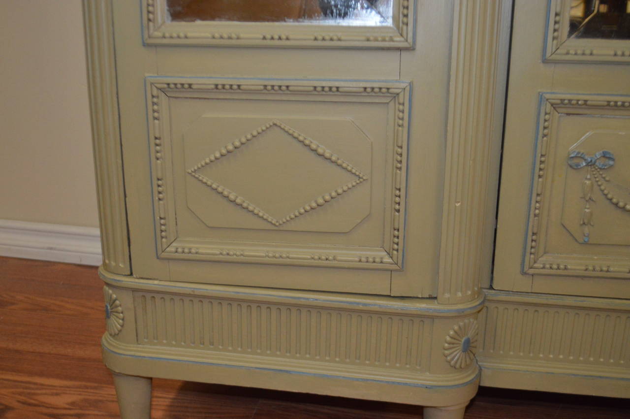 Louis XVI Style Painted Armoire 1