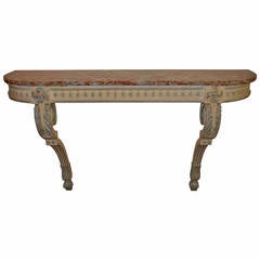 19th Century Neoclassic Painted Console