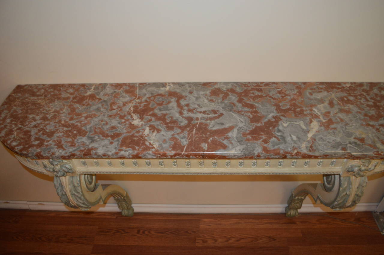 Neoclassical 19th Century Neoclassic Painted Console