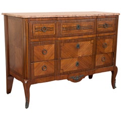 Transitional Period Style Inlay Commode