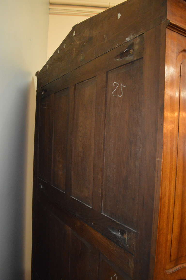 20th Century Louis XV Style Two Door Walnut Armoire