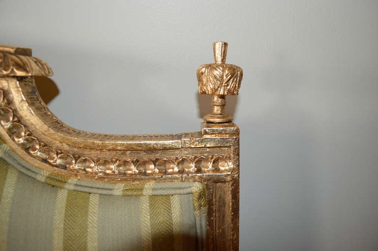 19th Century Louis XVI Style Gilded Canape