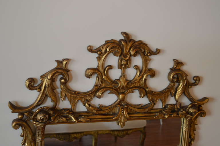 Rococo Style Gilded Mirror In Excellent Condition In Oakville, ON