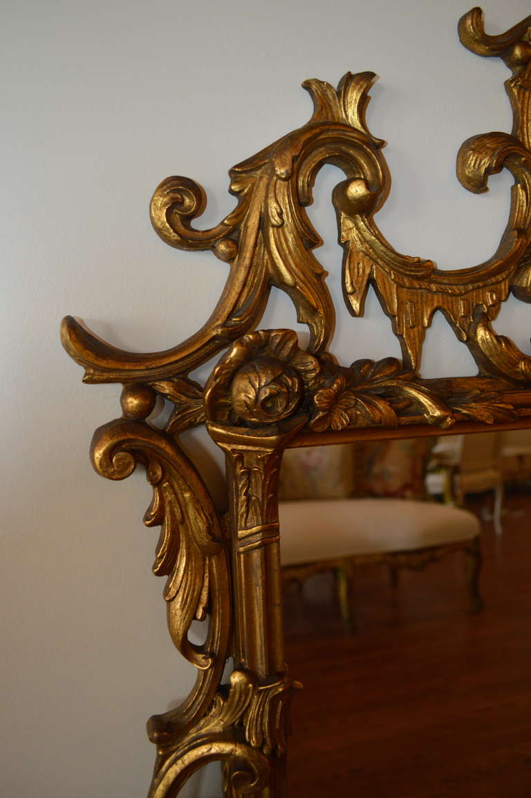 20th Century Rococo Style Gilded Mirror