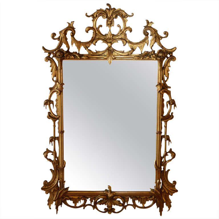 Rococo Style Gilded Mirror at 1stdibs