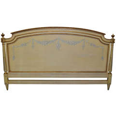 Louis XVI Style King Size Painted Headboard