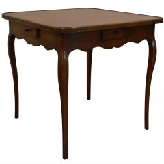 Louis XV style games table with leather top