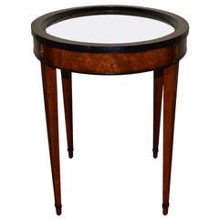 Directoir Style Oval Table With Putti Engraving Top.