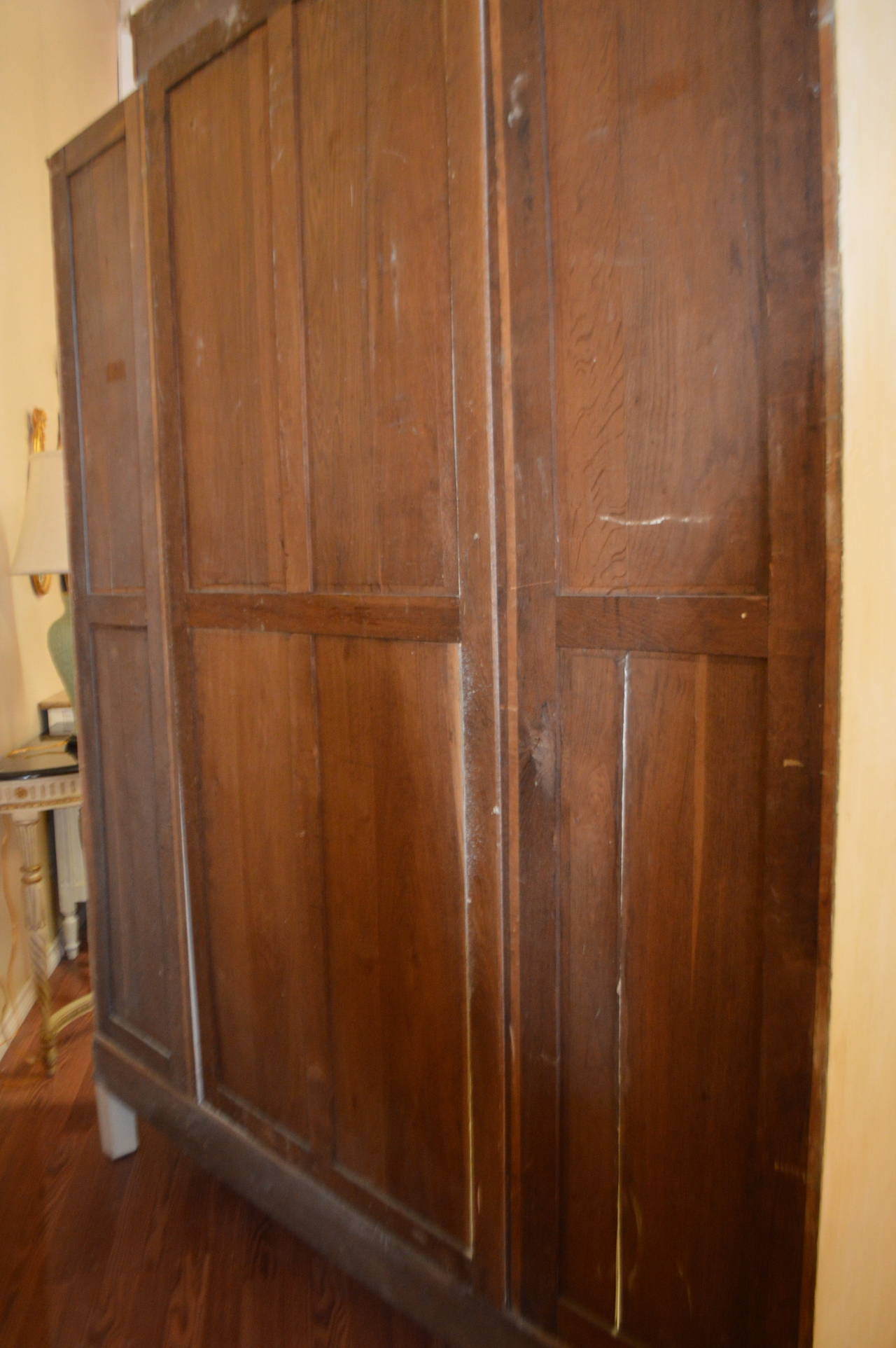 Louis XVI Style Painted Armoire with Glass Door 1