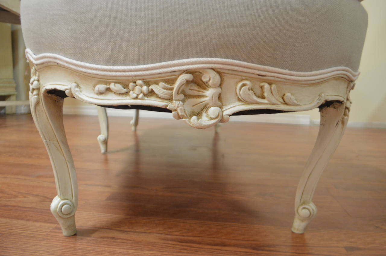 19th Century Louis XV Style Painted Chaise Longue