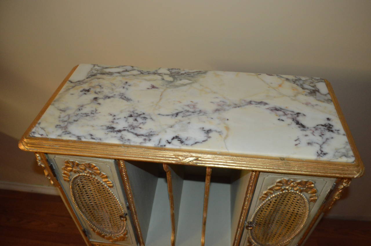 Louis XV Style Painted with Gilt Music Cabinet 2