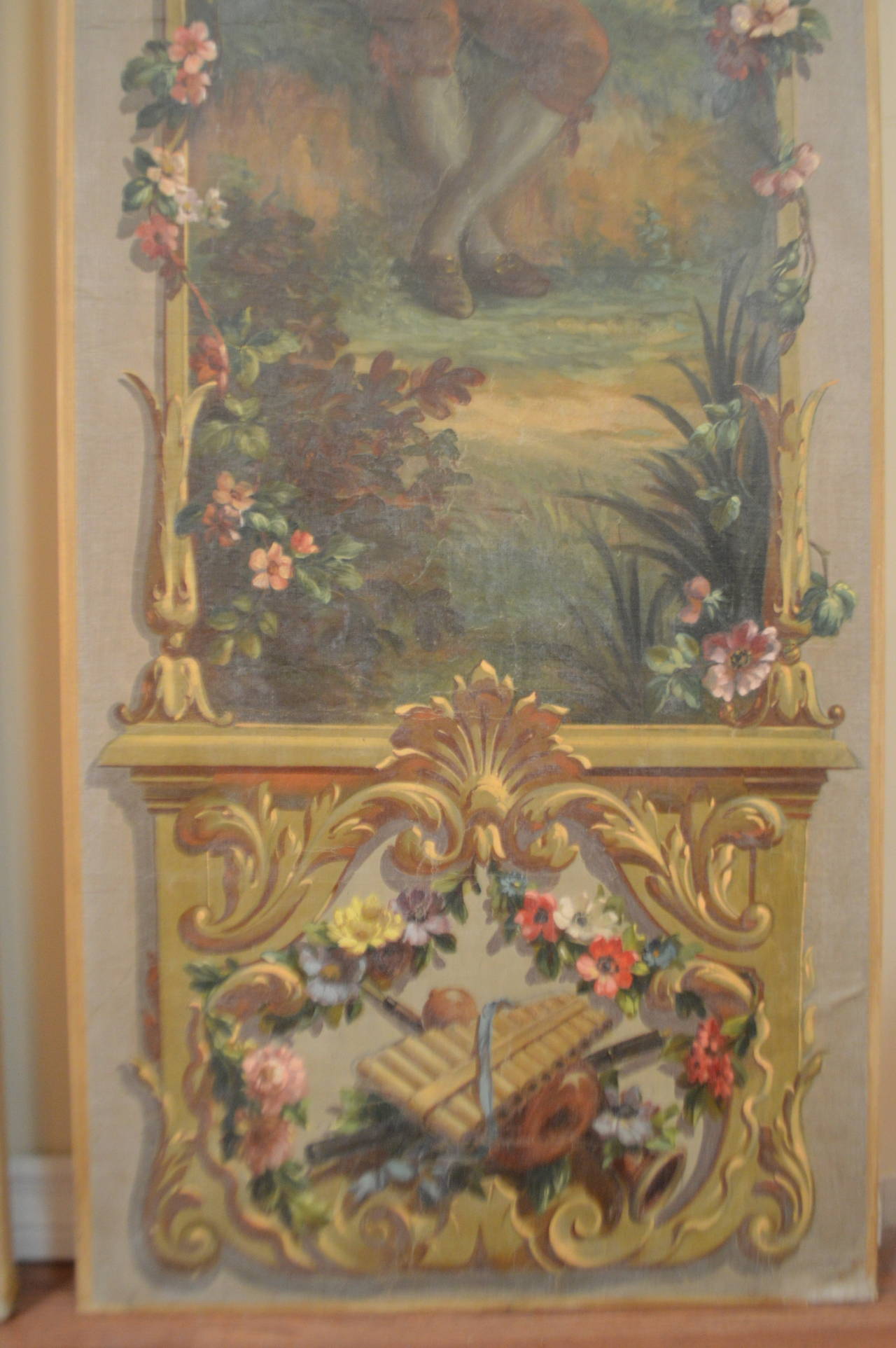 Pair of Large 19th Century Oil Paintings For Sale 1