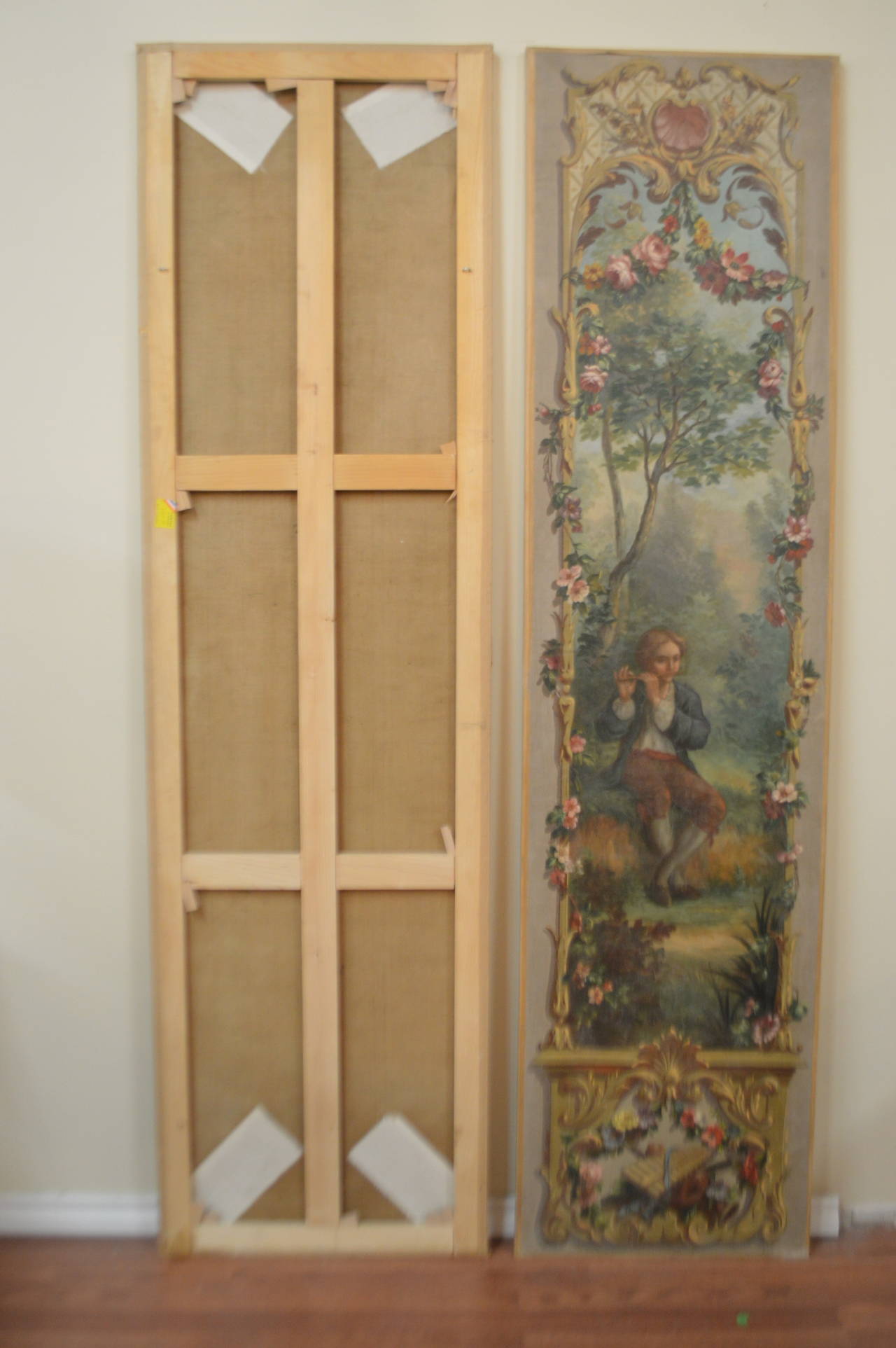 Pair of Large 19th Century Oil Paintings For Sale 2
