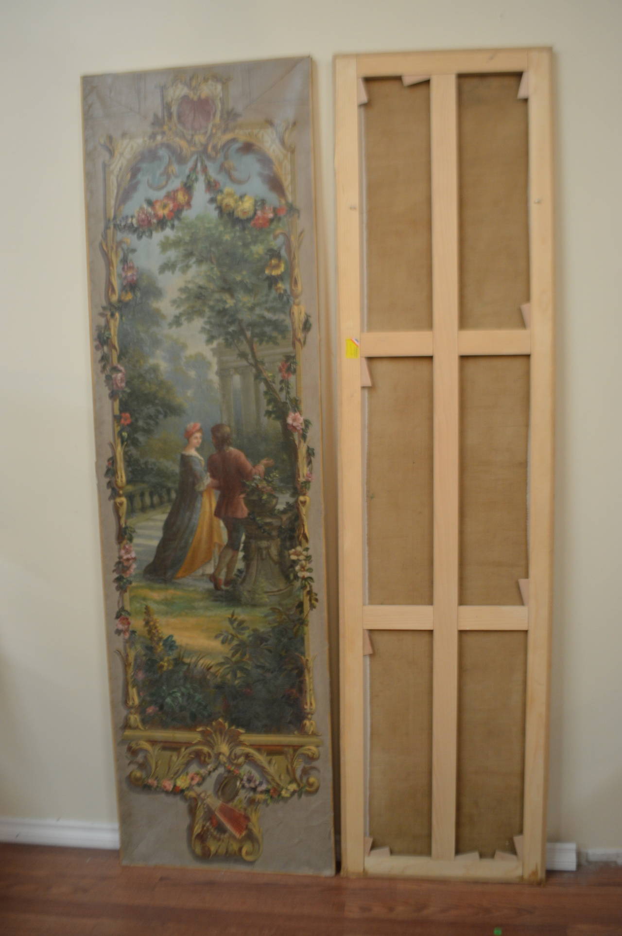Pair of Large 19th Century Oil Paintings For Sale 4