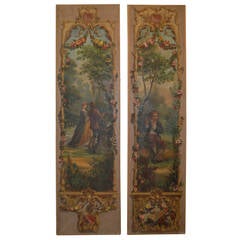 Pair of Large 19th Century Oil Paintings