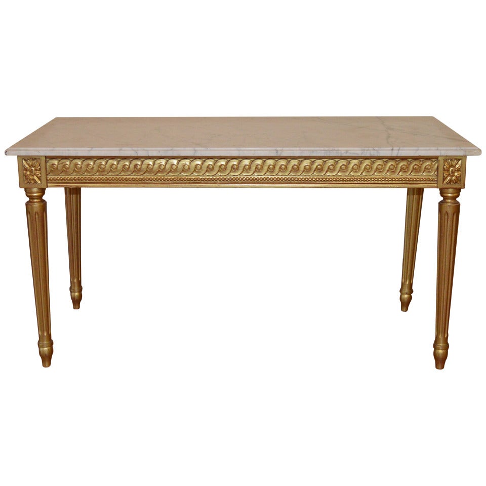 Louis XVI Style Gilded Coffee Table