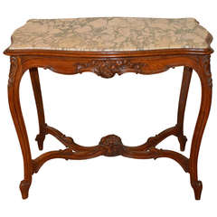 Louis XV Style Walnut Console Table