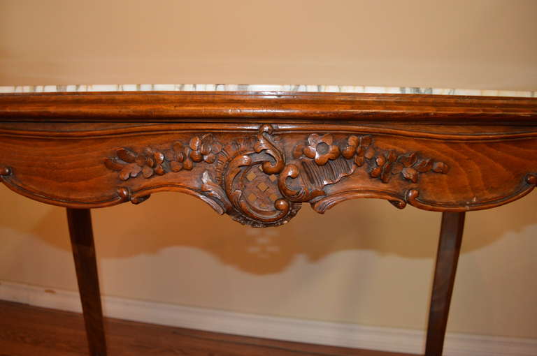 Louis XV Style Walnut Console Table 2