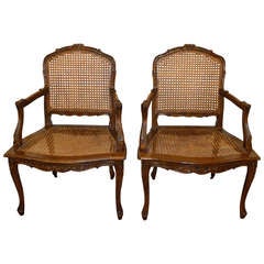 Pair of Louis XV style Provencal armchairs