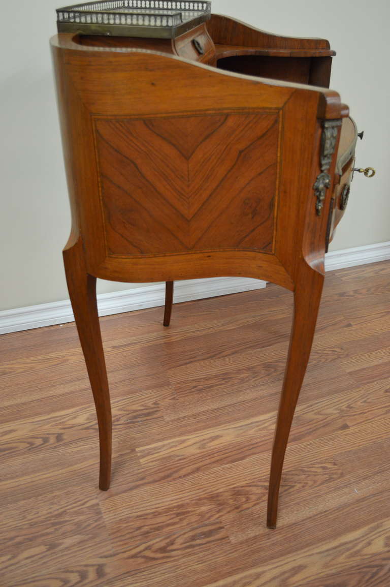 Louis XV Louis Xv Style Inlay Wood Butler's Desk. For Sale