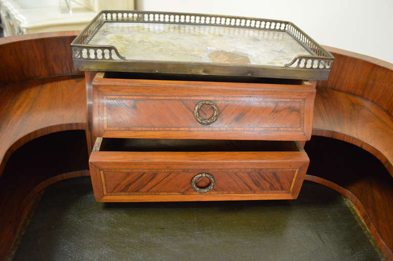 French Louis Xv Style Inlay Wood Butler's Desk. For Sale