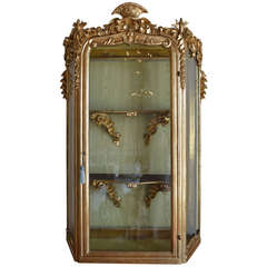 Antique 19th Century Wall Display Cabinet