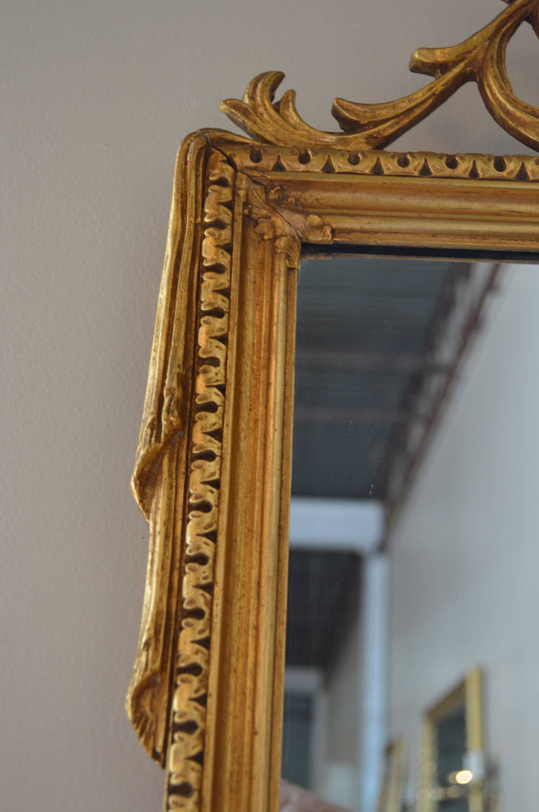 French Neoclassic Style Gilded Mirror