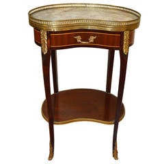 Transitional Period Style, Kidney Shape Side Table