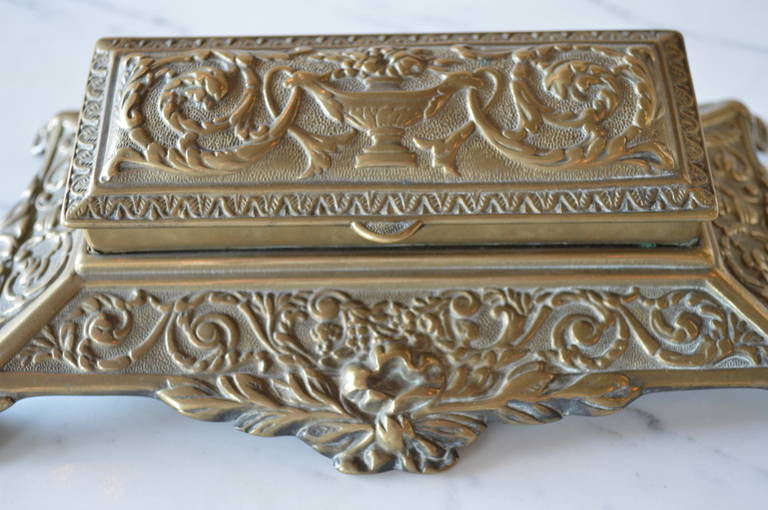Neoclassical 19th Century Bronze Stamp Box