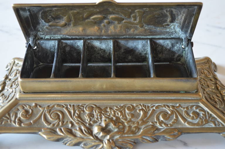 French 19th Century Bronze Stamp Box