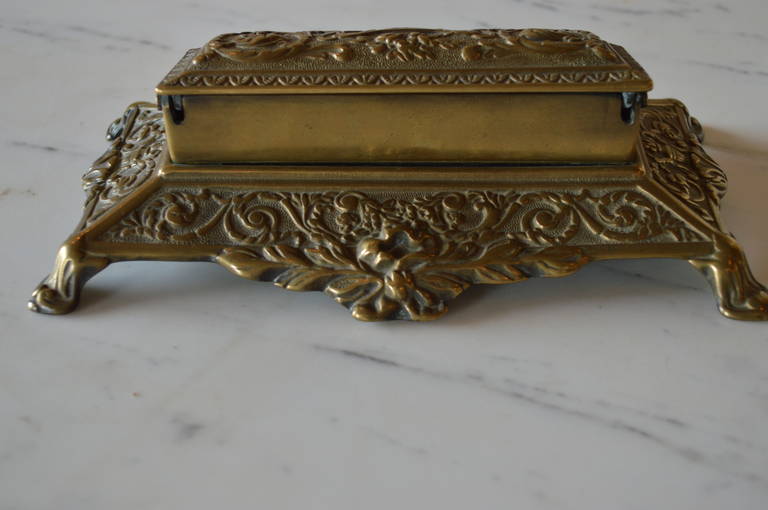 19th Century Bronze Stamp Box 1