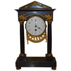 19th Century French Desk Marble Clock