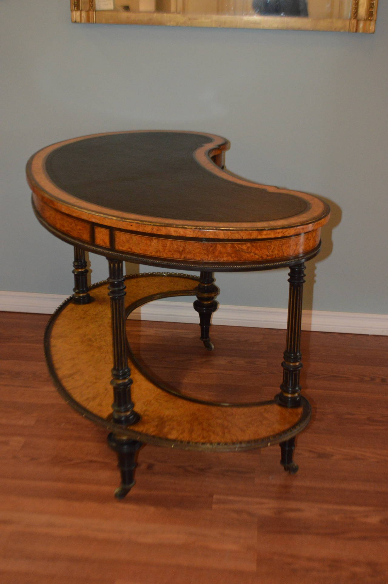 19th Century Louis XVI Style Kidney Shape Writing Table