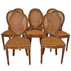 Louis Xvi Style Dining Room Chairs, Set Of Eight