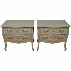Pair of Louis XV Style Painted Night Tables