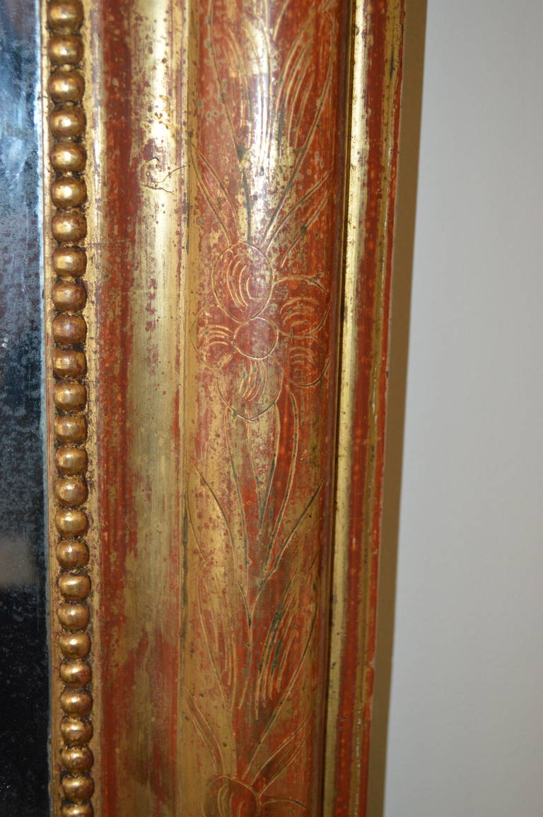 19th Century Louis Philippe period gilded mirror