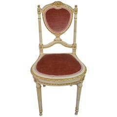 Louis XVI Style Heart Shape Backside Chair