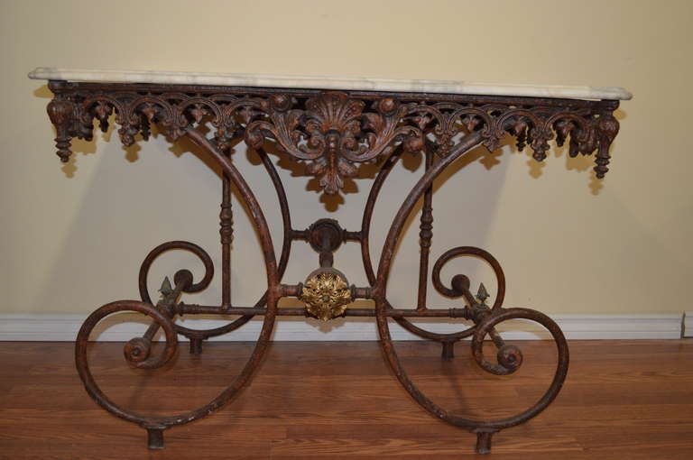 French Wrought Iron Baker's Table