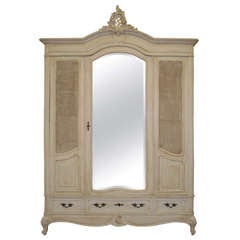Antique Louis XV Style Painted Armoire