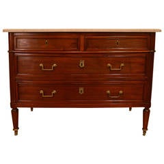 19th Century Louis XVI Style Mahogany Commode