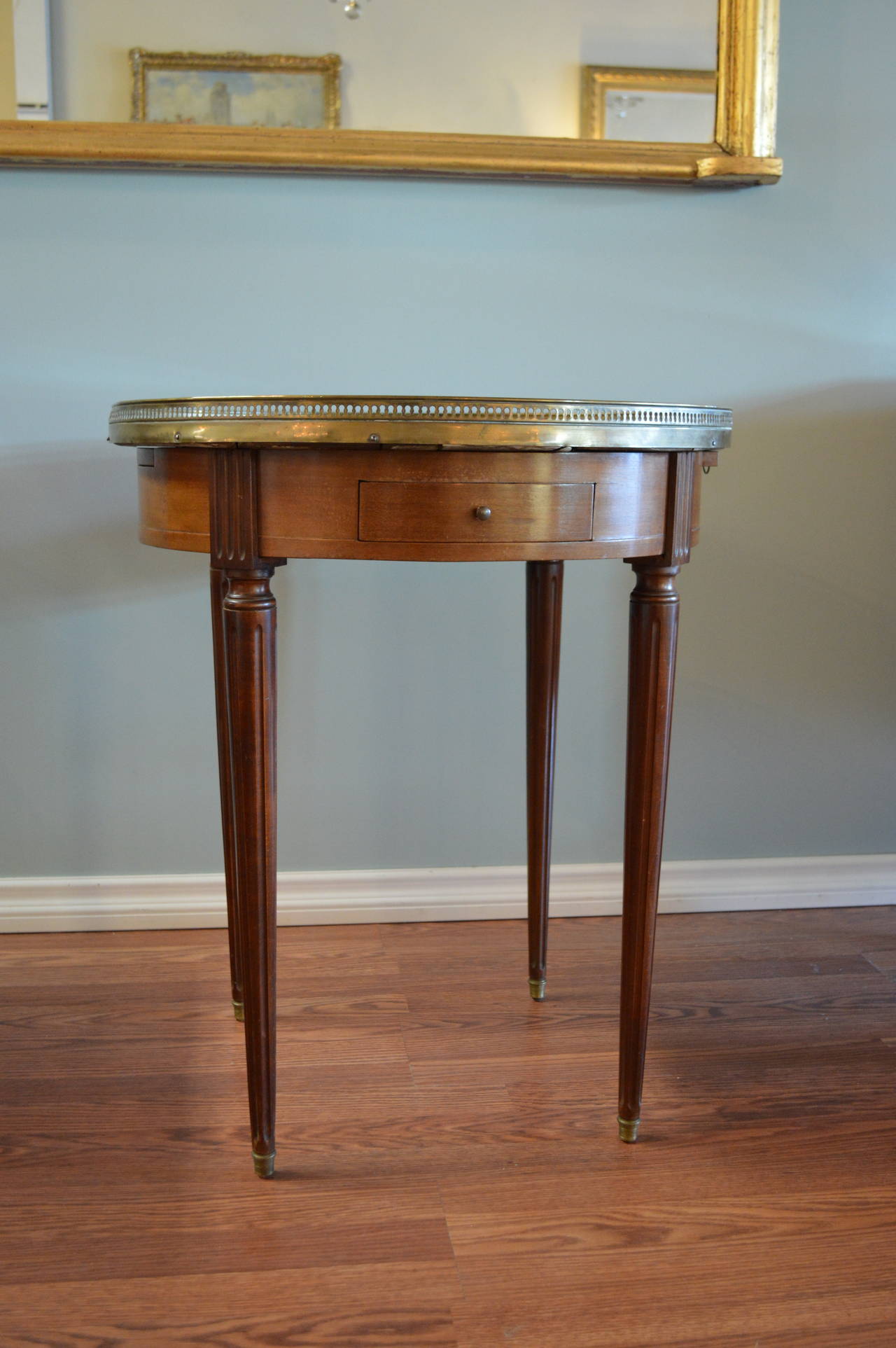 French Louis XVI Style Mahogany Bouillotte Table For Sale