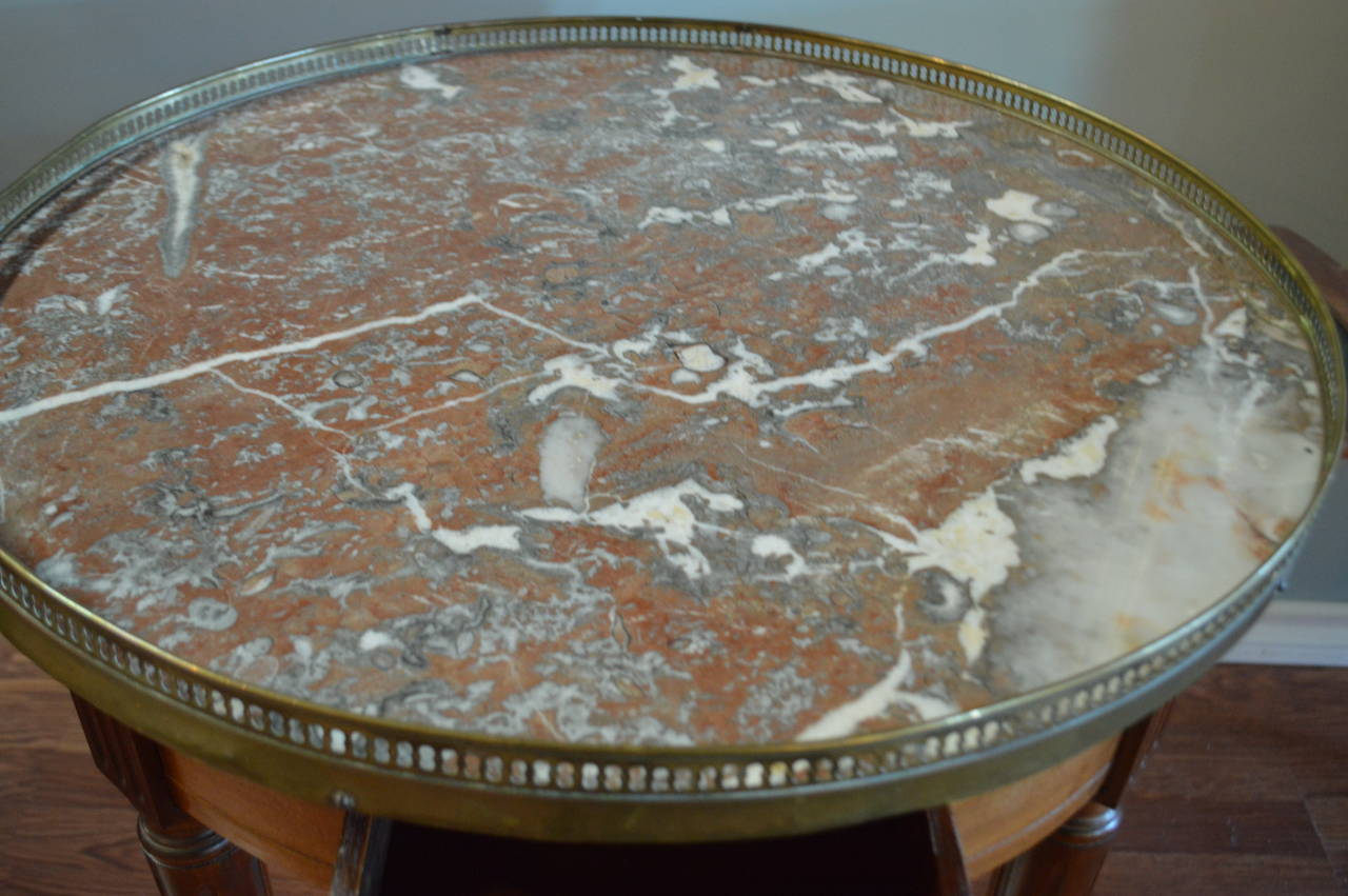 Louis XVI Style Mahogany Bouillotte Table In Excellent Condition For Sale In Oakville, ON