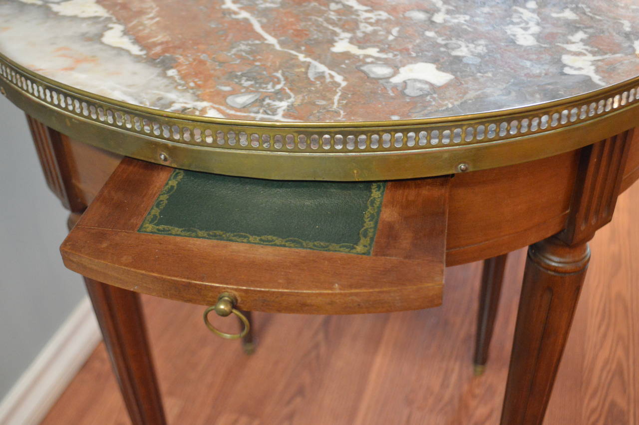 Louis XVI Style Mahogany Bouillotte Table For Sale 4